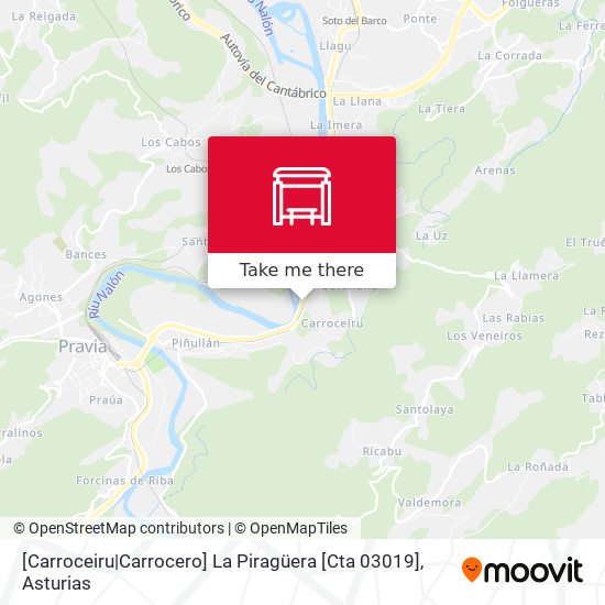 [Carroceiru|Carrocero]  La Piragüera [Cta 03019] map