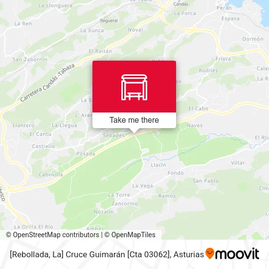 mapa [Rebollada, La]  Cruce Guimarán [Cta 03062]