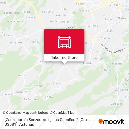 [Zanzabornín|Sanzadornín]  Las Cabañas 2 [Cta 03081] map