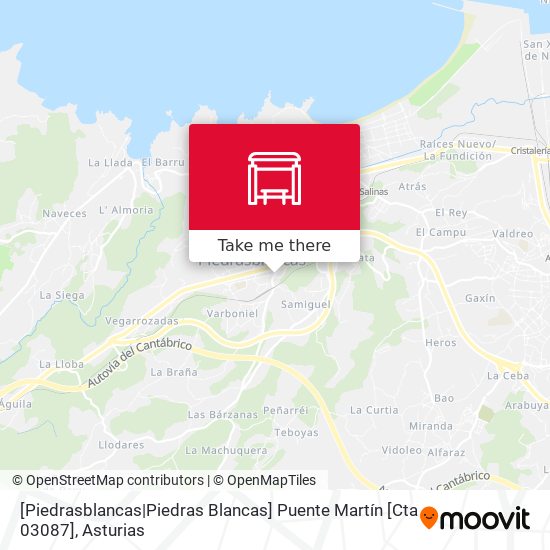 [Piedrasblancas|Piedras Blancas]  Puente Martín [Cta 03087] map