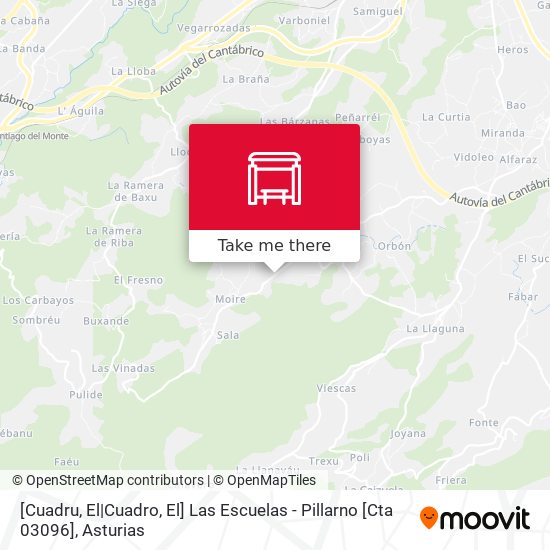 [Cuadru, El|Cuadro, El]  Las Escuelas - Pillarno [Cta 03096] map