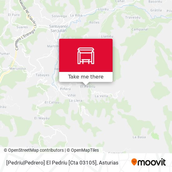[Pedríu|Pedrero]  El Pedríu [Cta 03105] map