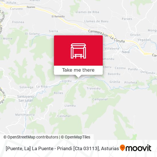 [Puente, La]  La Puente - Priandi [Cta 03113] map