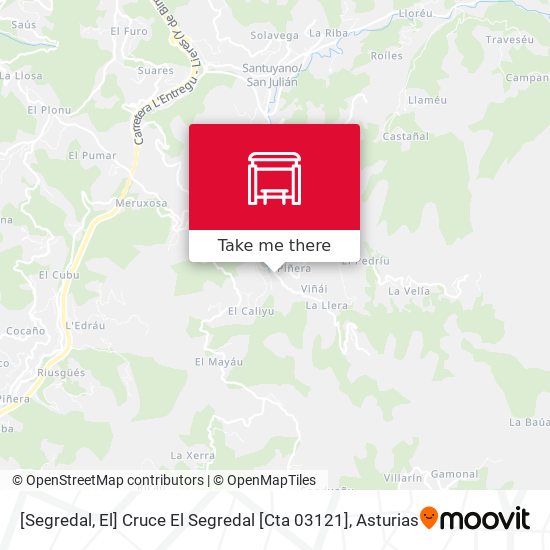 [Segredal, El]  Cruce El Segredal [Cta 03121] map