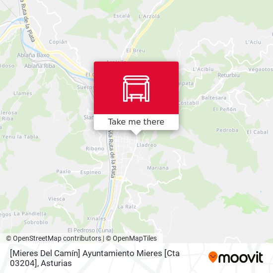 [Mieres Del Camín]  Ayuntamiento Mieres [Cta 03204] map