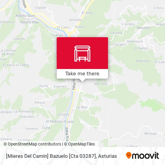 [Mieres Del Camín]  Bazuelo [Cta 03287] map