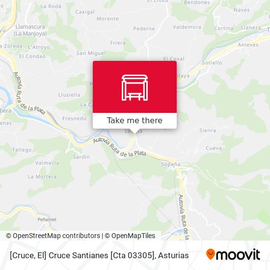 [Cruce, El]  Cruce Santianes [Cta 03305] map