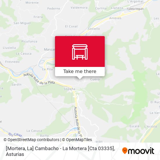[Mortera, La]  Cambacho - La Mortera [Cta 03335] map