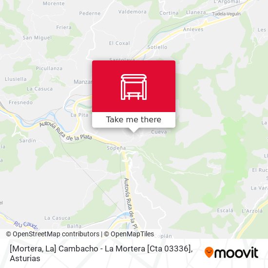 [Mortera, La]  Cambacho - La Mortera [Cta 03336] map