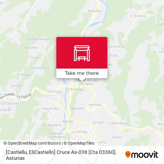 [Castiellu, El|Castiello]  Cruce As-038 [Cta 03360] map