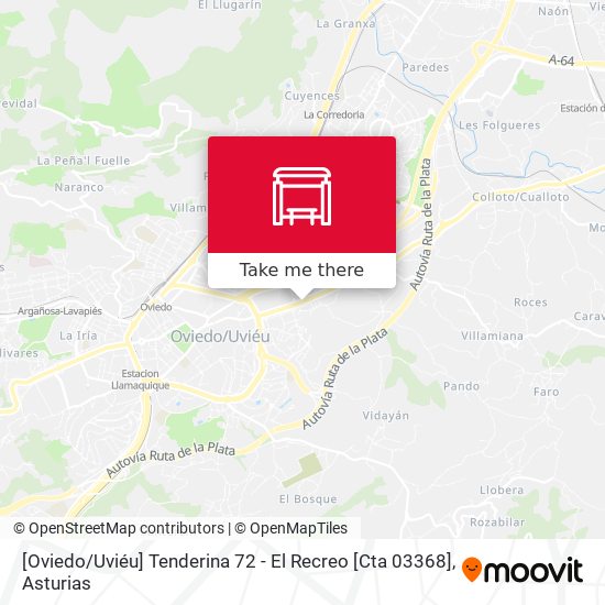 mapa [Oviedo / Uviéu]  Tenderina 72 - El Recreo [Cta 03368]