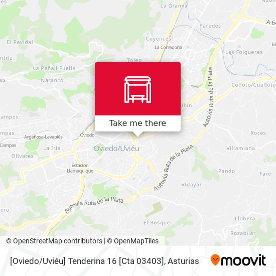 [Oviedo / Uviéu]  Tenderina 16 [Cta 03403] map
