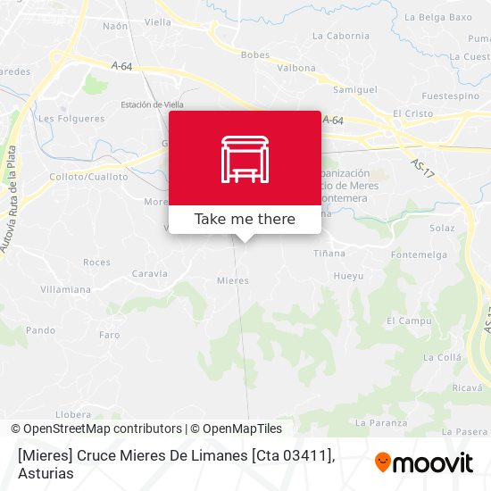 [Mieres]  Cruce Mieres De Limanes [Cta 03411] map