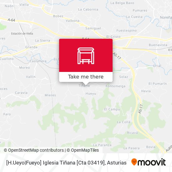 [H.Ueyo|Fueyo]  Iglesia Tiñana [Cta 03419] map