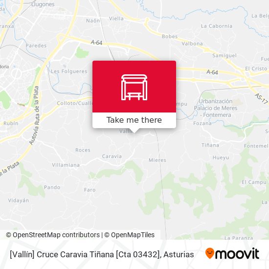 [Vallín]  Cruce Caravia Tiñana [Cta 03432] map