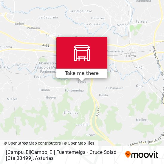[Campu, El|Campo, El]  Fuentemelga - Cruce Solad [Cta 03499] map