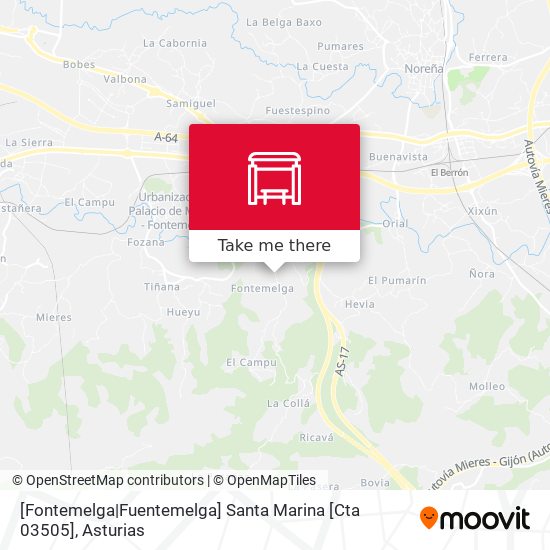 [Fontemelga|Fuentemelga]  Santa Marina [Cta 03505] map