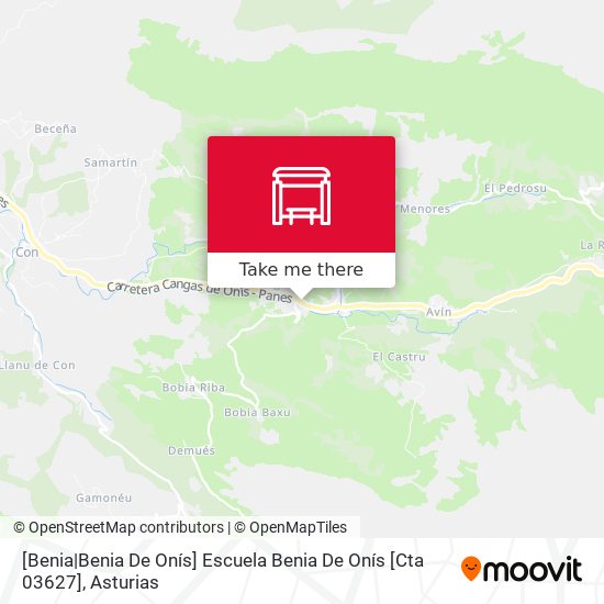 [Benia|Benia De Onís]  Escuela Benia De Onís [Cta 03627] map