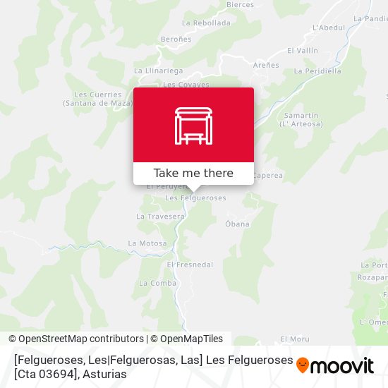 [Felgueroses, Les|Felguerosas, Las]  Les Felgueroses [Cta 03694] map
