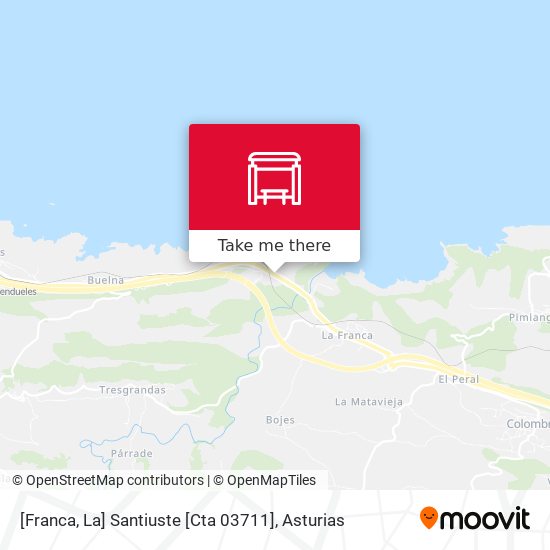 [Franca, La]  Santiuste [Cta 03711] map