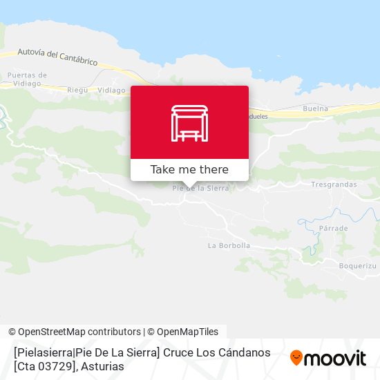 mapa [Pielasierra|Pie De La Sierra]  Cruce Los Cándanos [Cta 03729]