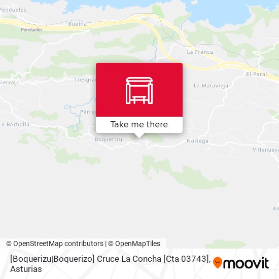 [Boquerizu|Boquerizo]  Cruce La Concha [Cta 03743] map