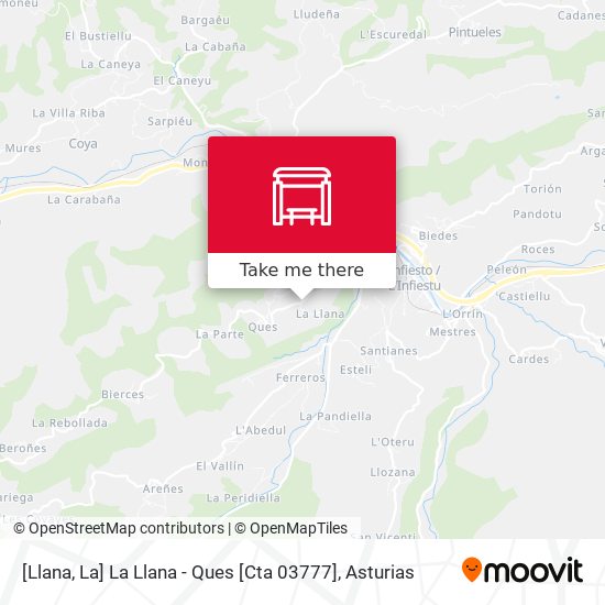 [Llana, La]  La Llana - Ques [Cta 03777] map