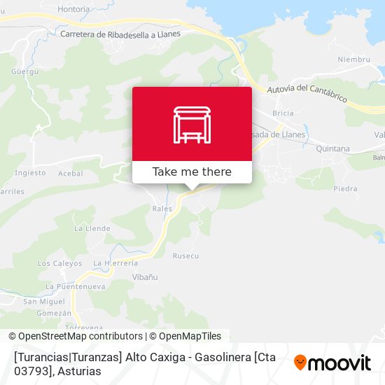 [Turancias|Turanzas]  Alto Caxiga - Gasolinera [Cta 03793] map