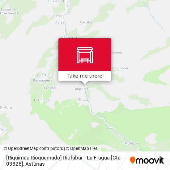 [Riquimáu|Rioquemado]  Riofabar - La Fragua [Cta 03826] map