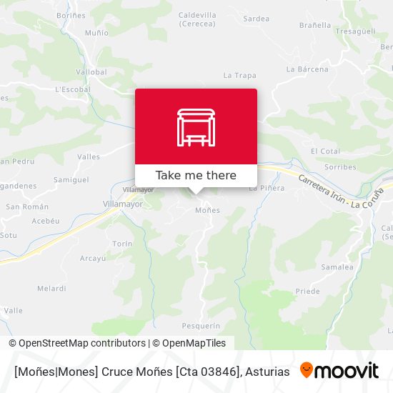 [Moñes|Mones]  Cruce Moñes [Cta 03846] map
