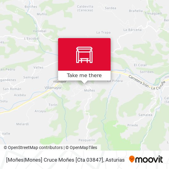 [Moñes|Mones]  Cruce Moñes [Cta 03847] map