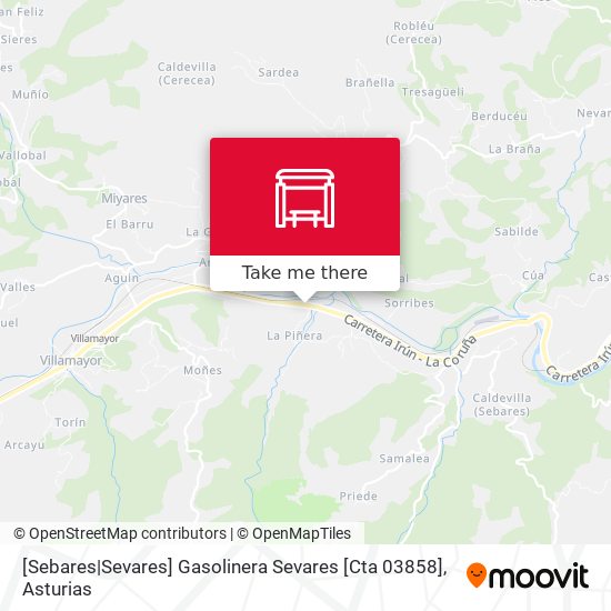 [Sebares|Sevares]  Gasolinera Sevares [Cta 03858] map