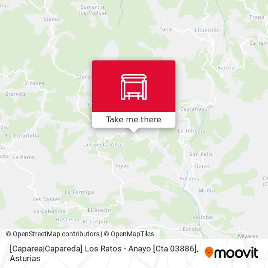 [Caparea|Capareda]  Los Ratos - Anayo [Cta 03886] map