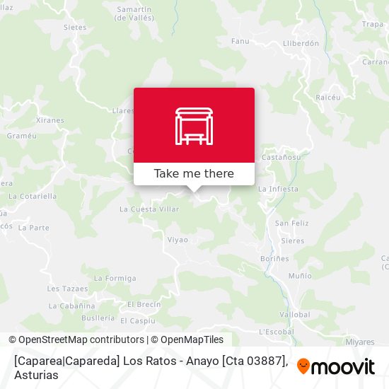 [Caparea|Capareda]  Los Ratos - Anayo [Cta 03887] map