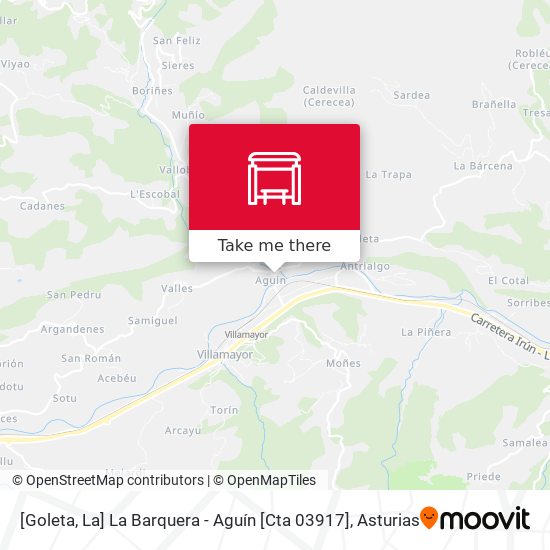 [Goleta, La]  La Barquera - Aguín [Cta 03917] map