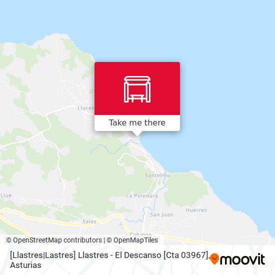 [Llastres|Lastres]  Llastres - El Descanso [Cta 03967] map