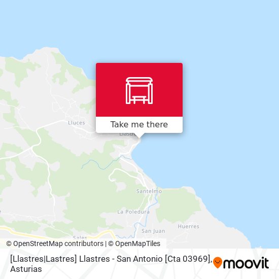 [Llastres|Lastres]  Llastres - San Antonio [Cta 03969] map
