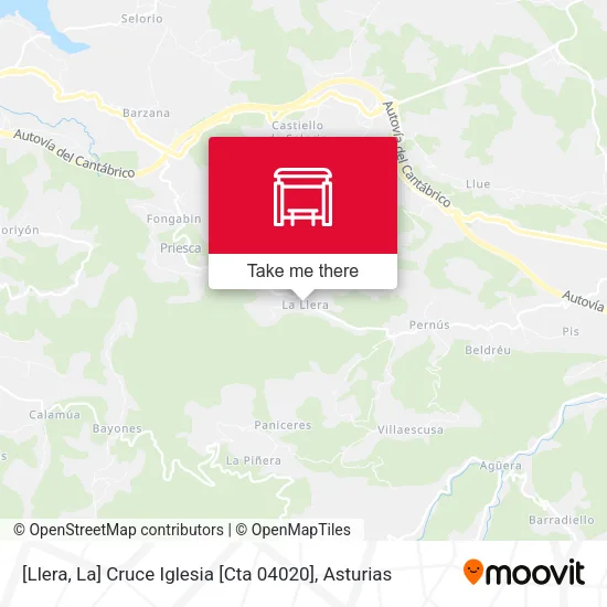 [Llera, La]  Cruce Iglesia [Cta 04020] map