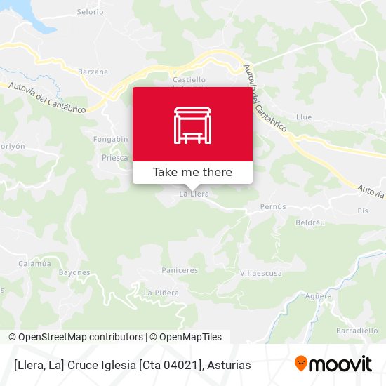 [Llera, La]  Cruce Iglesia [Cta 04021] map