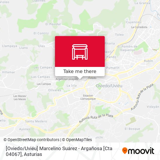 [Oviedo / Uviéu]  Marcelino Suárez - Argañosa [Cta 04067] map
