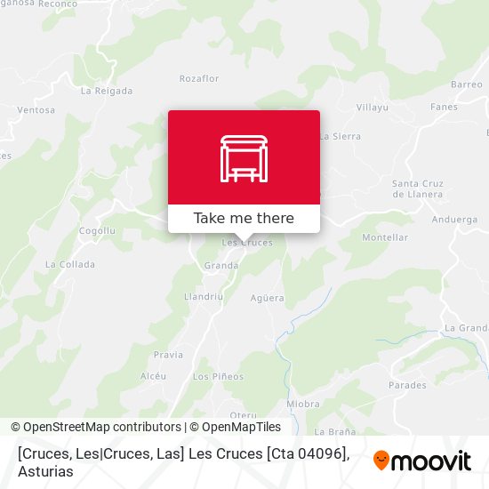 [Cruces, Les|Cruces, Las]  Les Cruces [Cta 04096] map