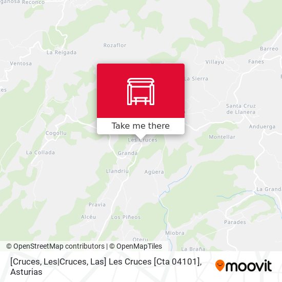[Cruces, Les|Cruces, Las]  Les Cruces [Cta 04101] map