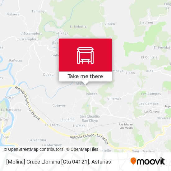 [Molina]  Cruce Lloriana [Cta 04121] map