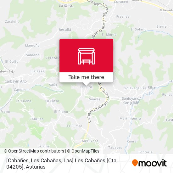 [Cabañes, Les|Cabañas, Las]  Les Cabañes [Cta 04205] map