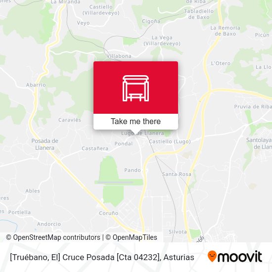 [Truébano, El]  Cruce Posada [Cta 04232] map
