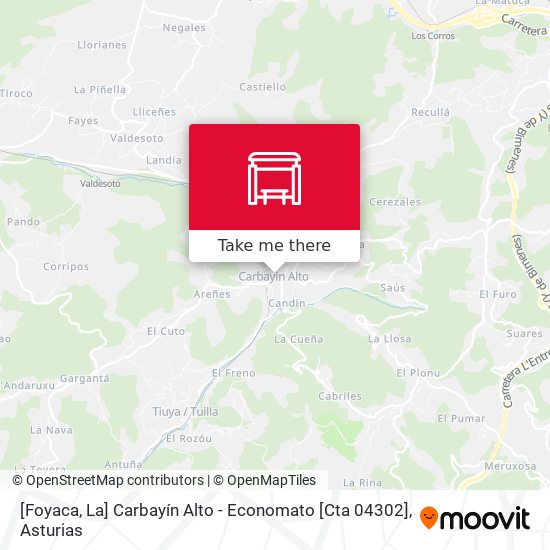 [Foyaca, La]  Carbayín Alto - Economato [Cta 04302] map