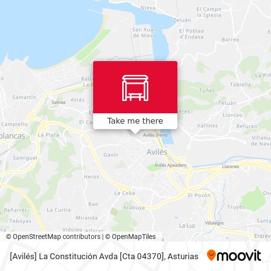 mapa [Avilés]  La Constitución Avda [Cta 04370]