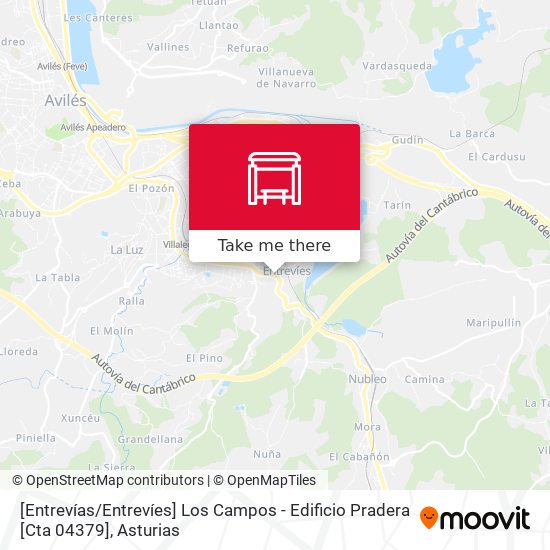 mapa [Entrevías / Entrevíes]  Los Campos - Edificio Pradera [Cta 04379]