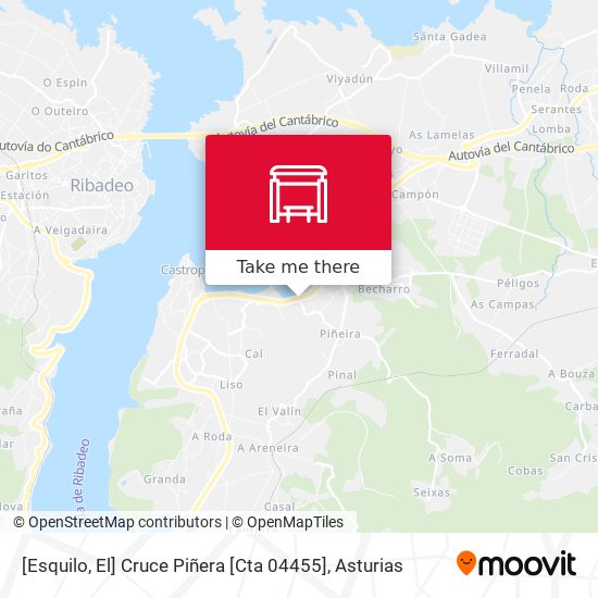 [Esquilo, El]  Cruce Piñera [Cta 04455] map