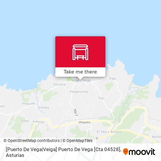 [Puerto De Vega|Veiga]  Puerto De Vega [Cta 04528] map